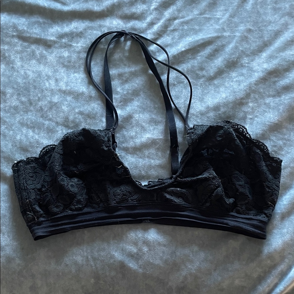 Free People Black Lace Bralette